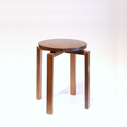 walnut Kantti stool by Deka