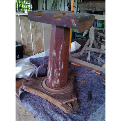Antique table leg before restoration 