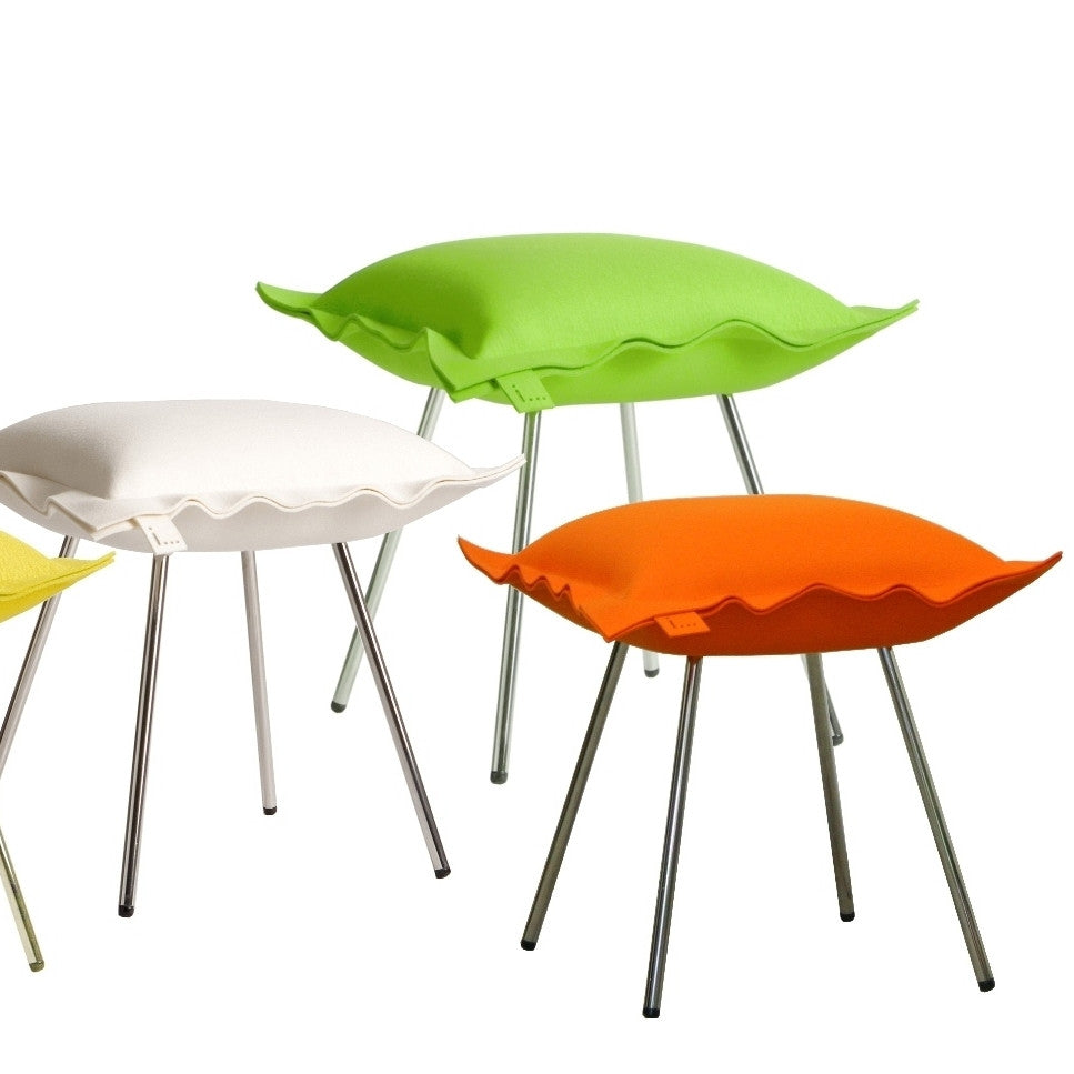 i...stool with stainless steel legs by Deka