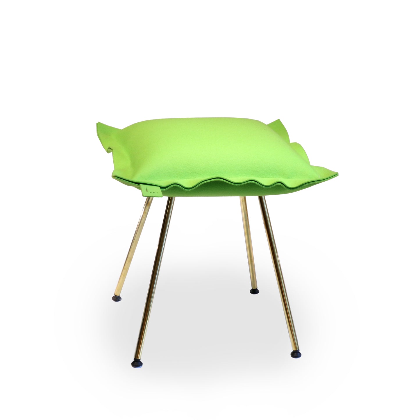 i...stool with brass legs by Deka