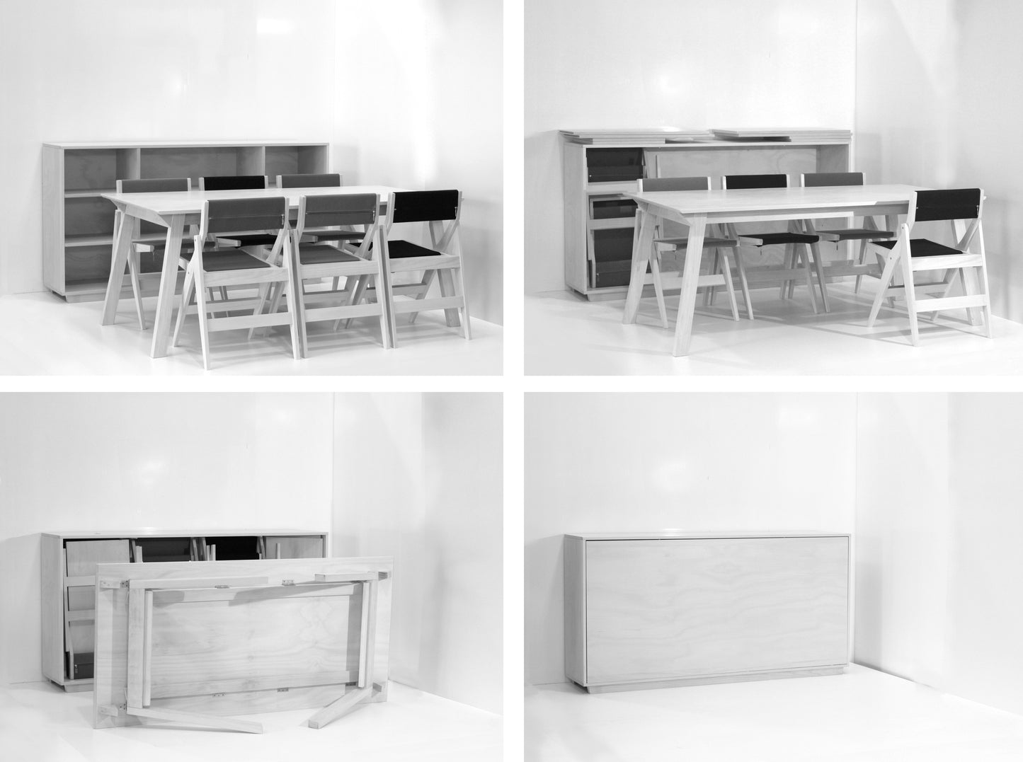 trans-form-it table and chairs with buffet